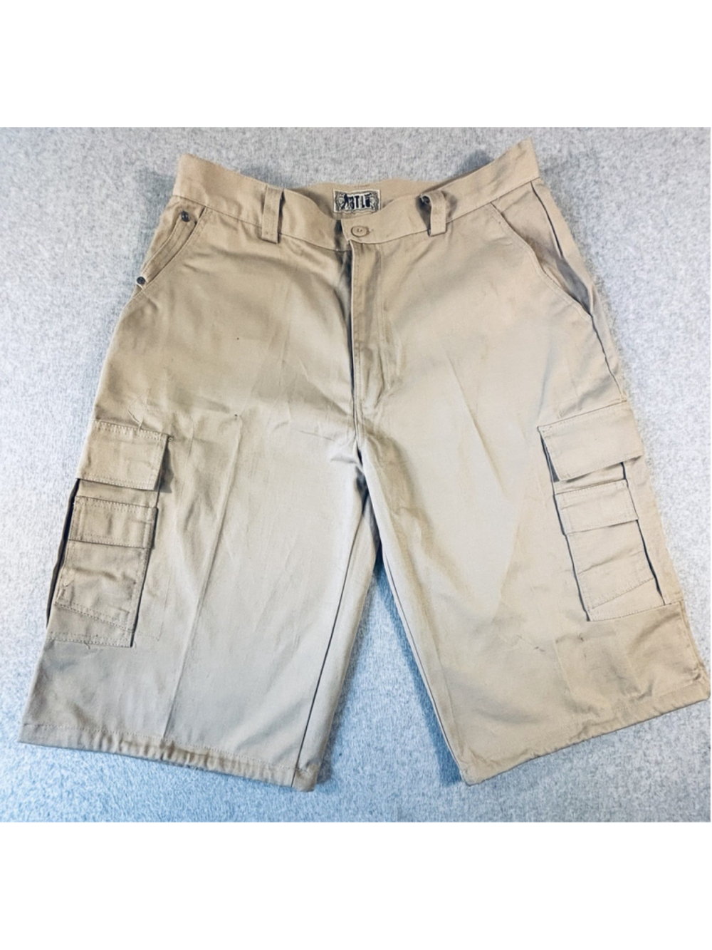 Vintage BTL Beyond The Limit Cargo Shorts Men’s 36 Khaki Baggy Y2K Utility